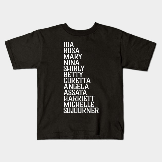 Powerful Black Women Who Inspire, Black History, African American Kids T-Shirt by UrbanLifeApparel